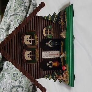 German Glockenspiel Wooden Decorative Weather House